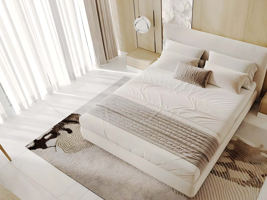 Radiant Garden Towers Bedroom Design Luxury bedroom interior at Radiant Garden Towers apartments Abu Dhabi