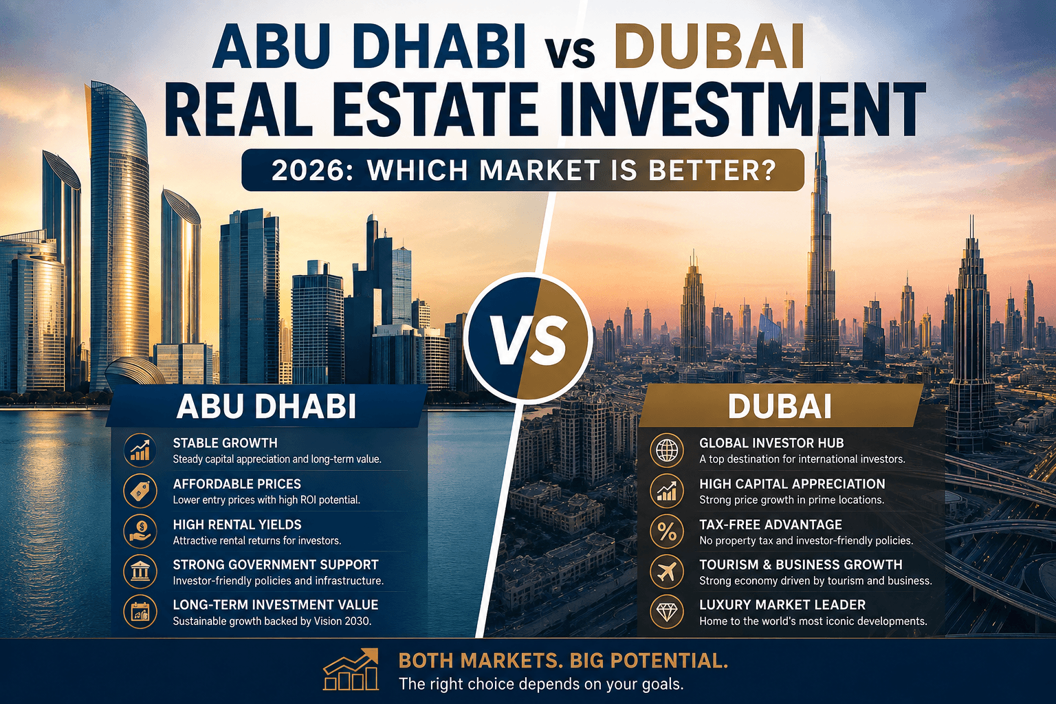 Abu Dhabi vs Dubai Real Estate Investment 2026 Which Market Is Better