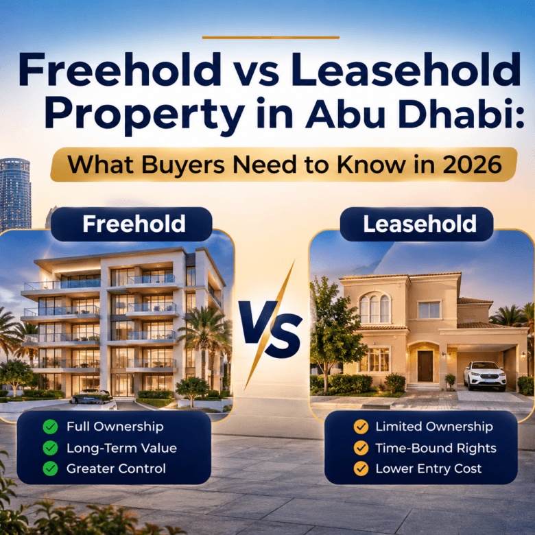 Freehold vs Leasehold Property in Abu Dhabi: What Buyers Need to Know in 2026