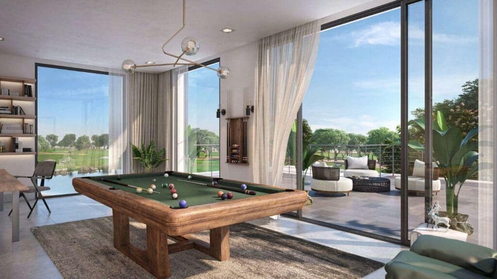 The Dahlias Yas Acres living room interior