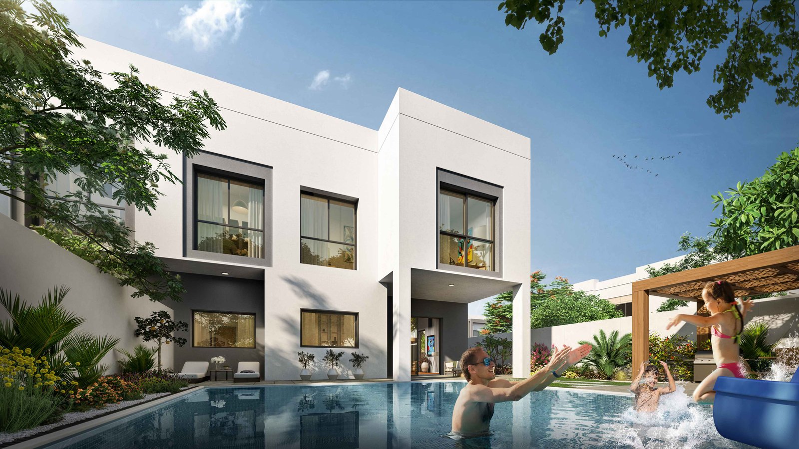The Dahlias Yas Acres townhouse exterior