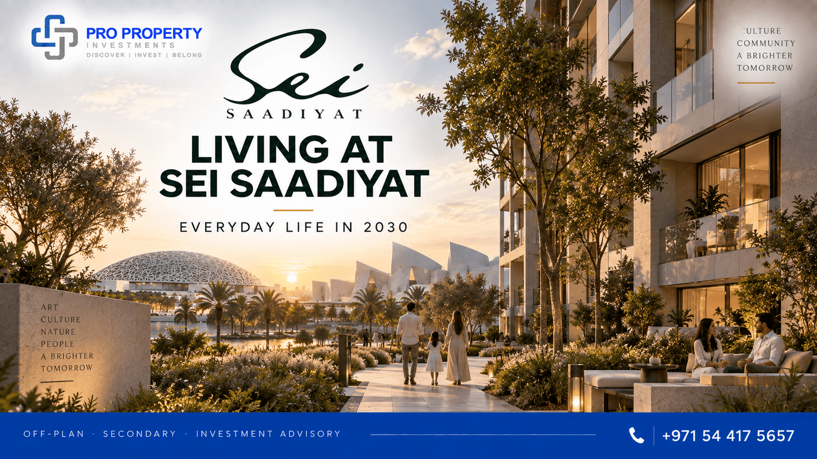Living at Sei Saadiyat in 2030 within Abu Dhabi Saadiyat Cultural District