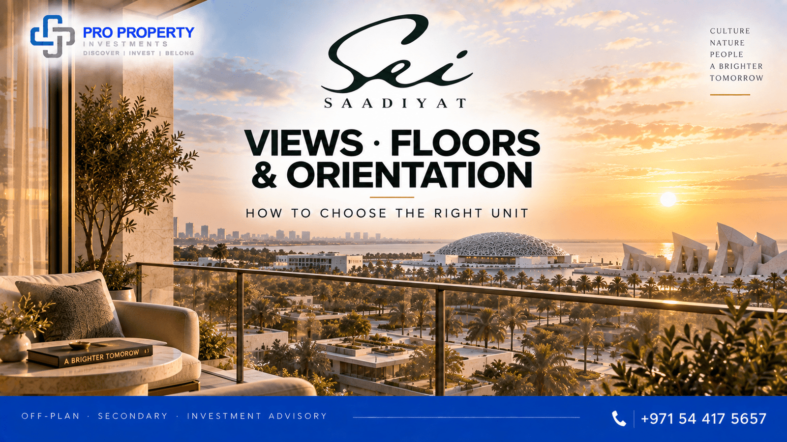 Sei Saadiyat views floors and apartment orientation guide in Saadiyat Cultural District Abu Dhabi
